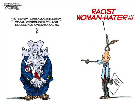 Racist-Woman-Hater Cartoon