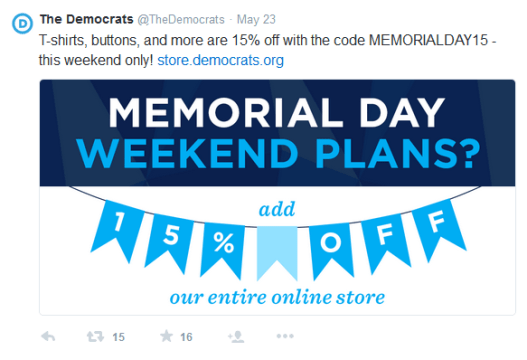 TheDemocrats Memorial Day Sale