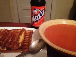 Grilled Cheese Tomato Soup and Moxie