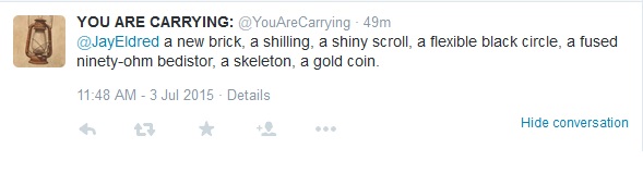 Inventory for Lessons in Adventuring