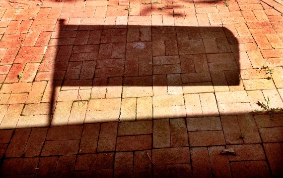 Flag Shadow on Bricks