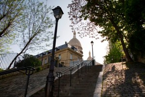 Stairs climbing Montmartre, Paris