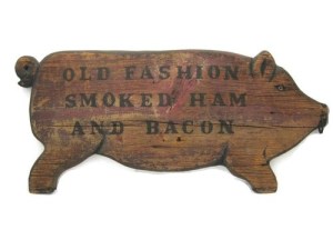 Antique Pig Sign