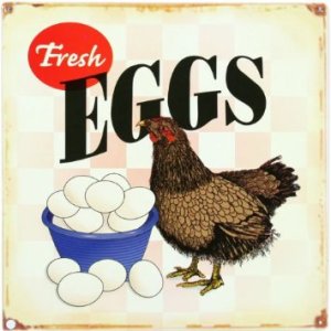 Fresh Chicken Eggs Sign