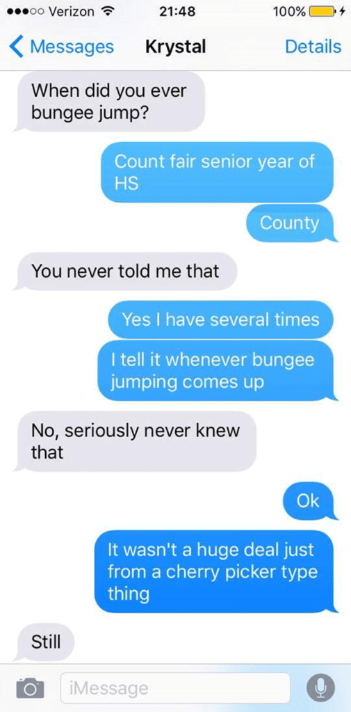 Bungee Jumping Texts