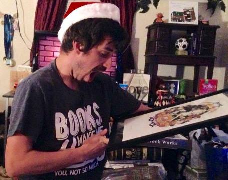 Opening the Pratchett Signed Kidby Print.jpg