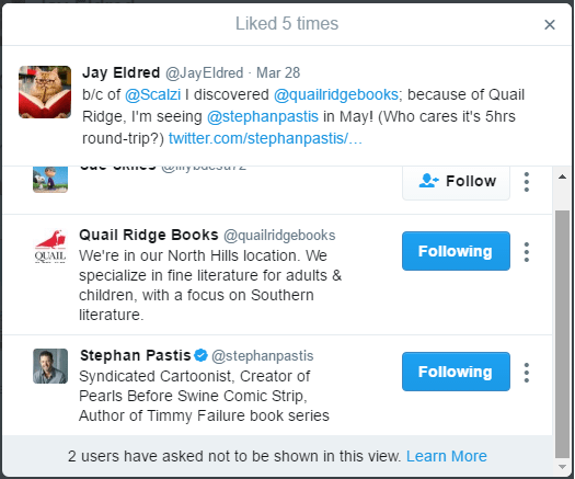 stephan pastis pearls hogs the road liked tweet